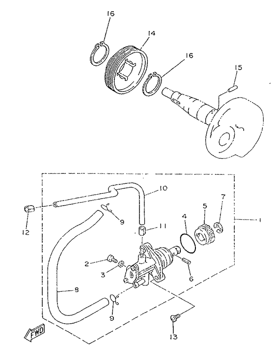 YA50R Масляный насос