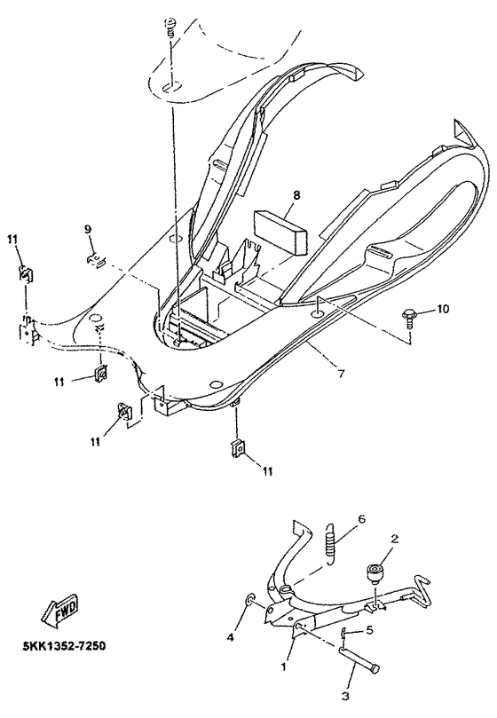 YN100 - stander. fussraste