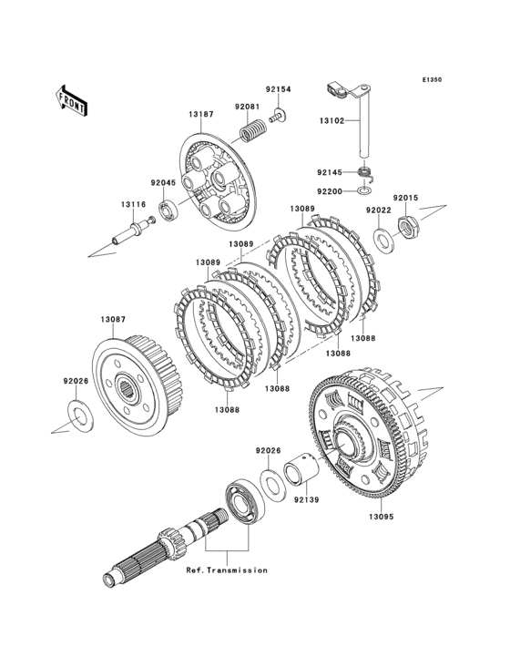 KLE650 Сцепление