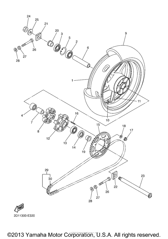 FZS10ZB Переднее колесо
