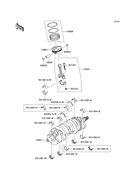 ZX600 Crankshaft / piston