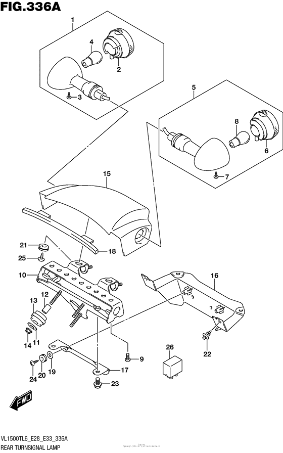 VL1500T Rear Turnsignal Lamp