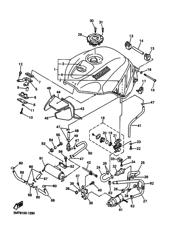 YZF-R6 Tank fuel
