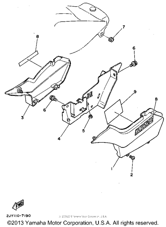 TW200G Боковые обтекатели