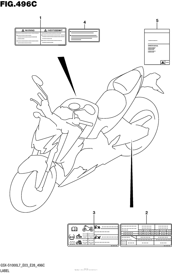 Label (Gsx-S1000Al7 E28)