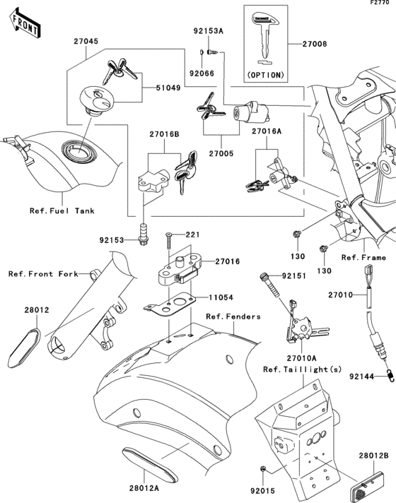 VN900 Замок зажикания
