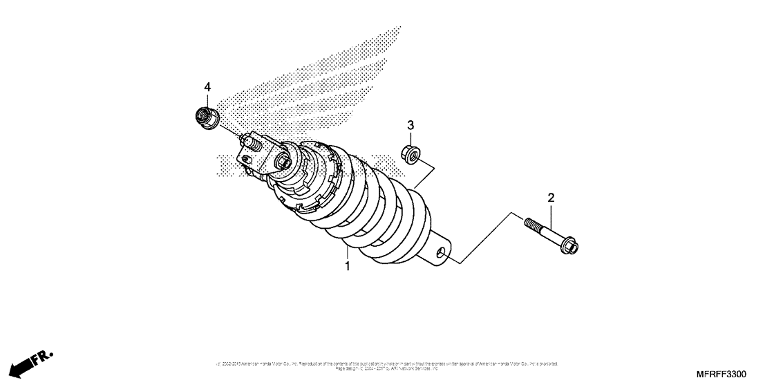 VT1300CR (ABS) Rear Shock Absorber (1)