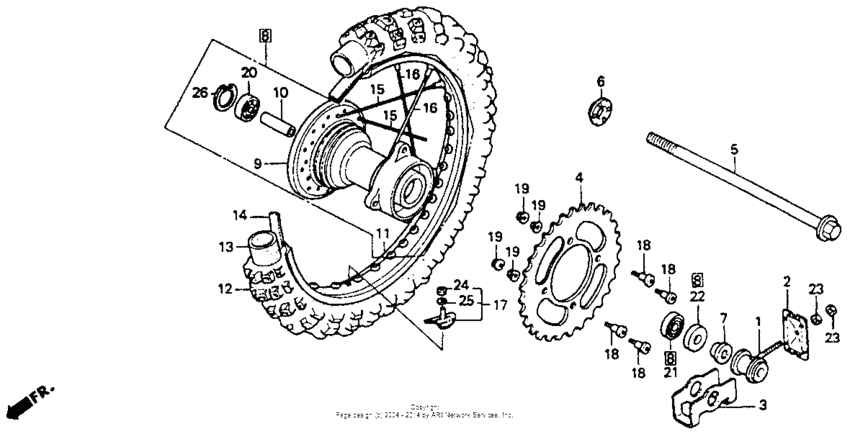 Rear wheel 90-91