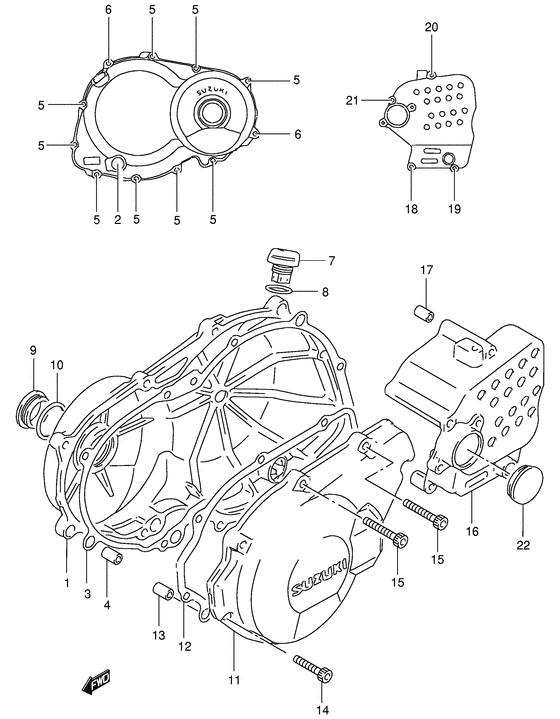 Crankcase cover ass`y  (v