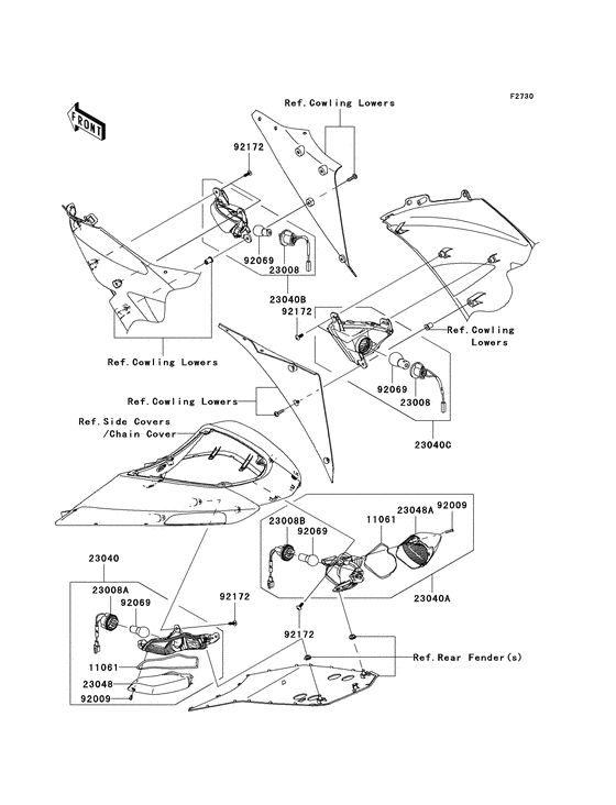 ZX1000 Поворотники