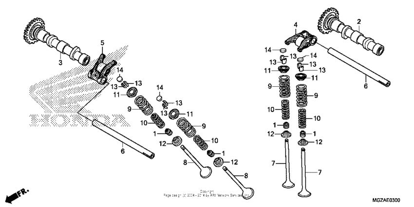 CB500F (ABS) Распределительный вал и клапана