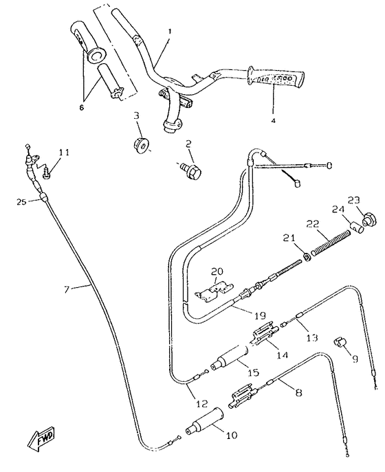 CW50RS Steering handle. cable