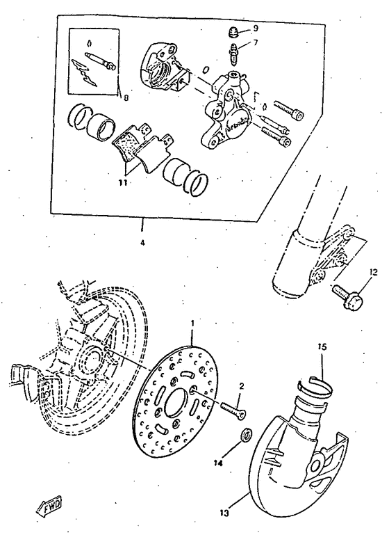 CW50RSX Front brake. caliper
