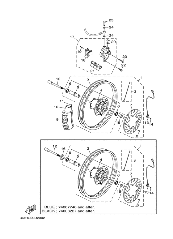 Front wheel & brake system