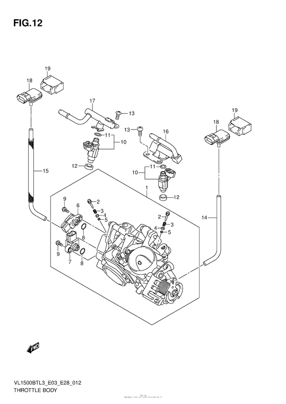 VL1500BT Throttle Body (Vl1500Btl3 E28)