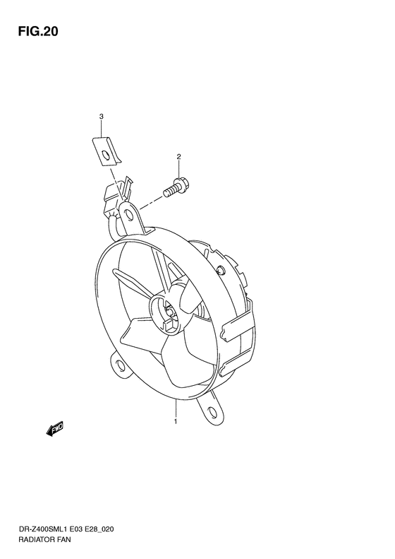 DR-Z400 Радиатор fan
