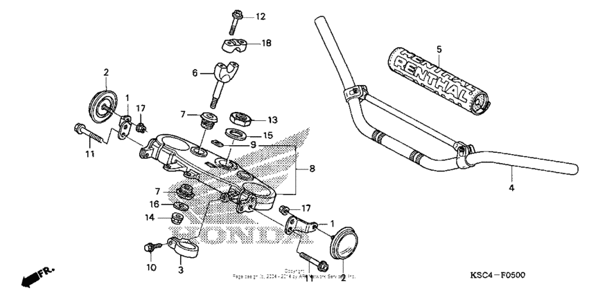 Handlebar + top bridge
