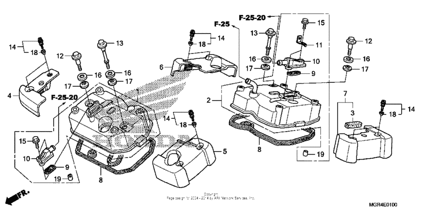 VT750RS Крышка головки цилиндров