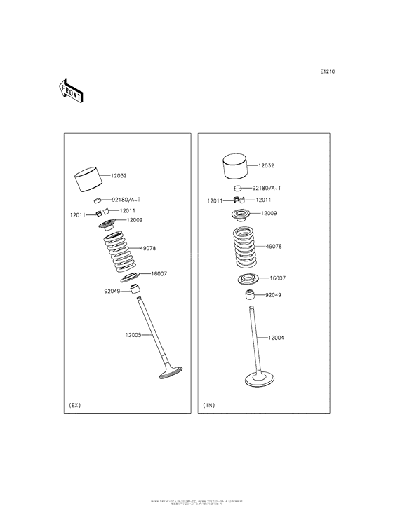 KLE650 Клапана