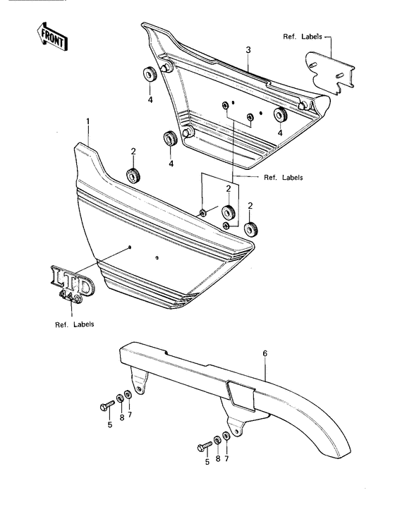 KZ1000 Крышка боковая / защита цепи