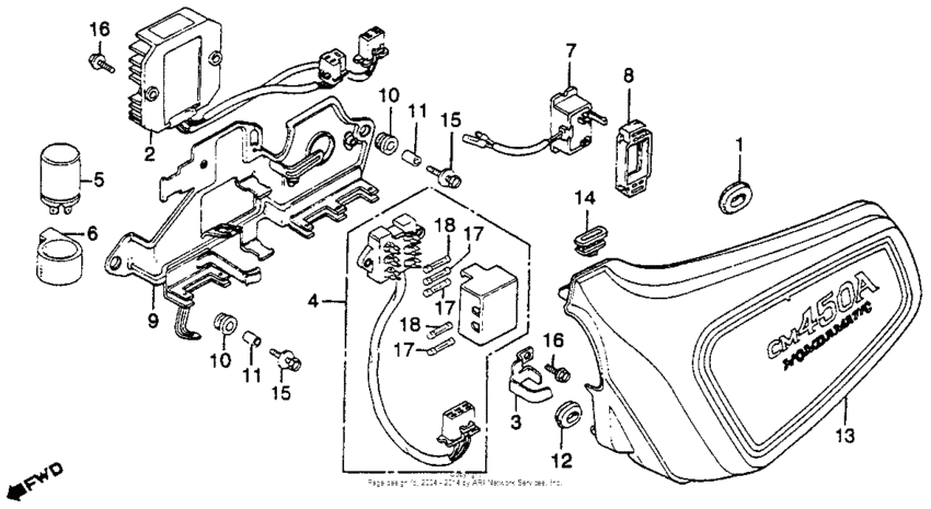 Left side cover + rectifier + fuse