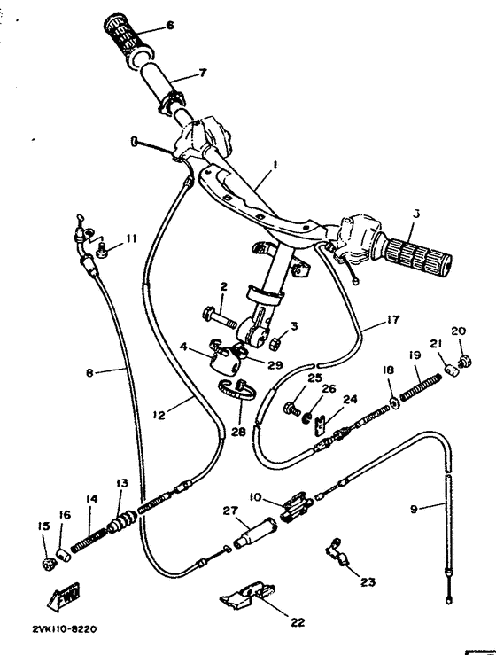 Steering handle. cable