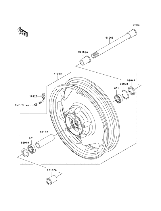 VN1600 Передняя втулка