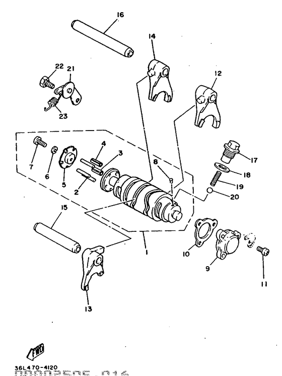 Shift cam. fork