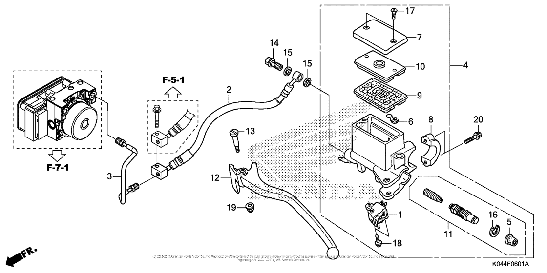 Rear Brake Master Cylinder (Nss300A)