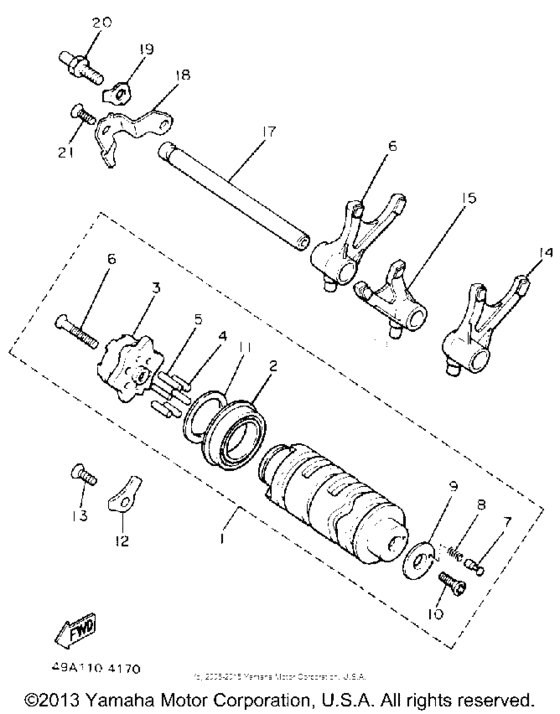 YX600UC Копирный вал
