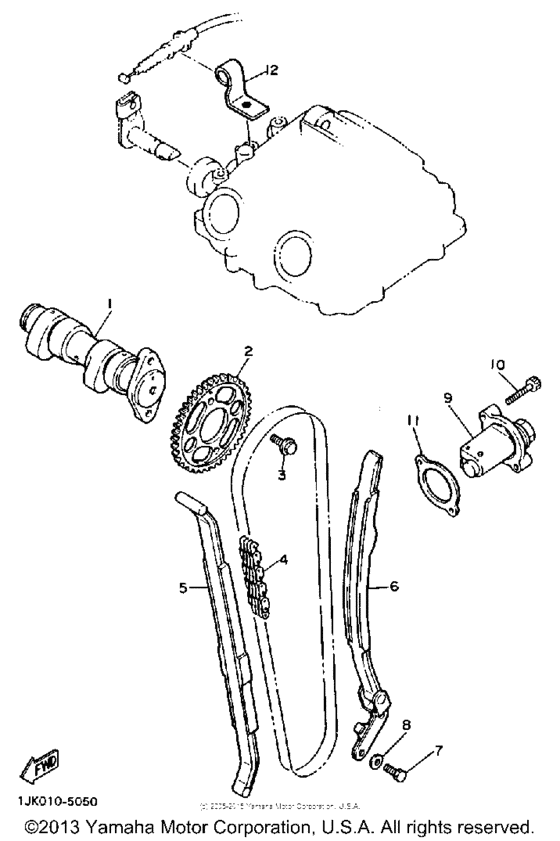 XT600TC (CA ED.) Camshaft - chain