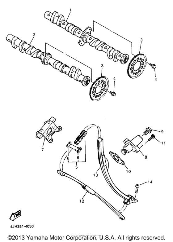 YZF600RJC Цепь механизма газораспределения