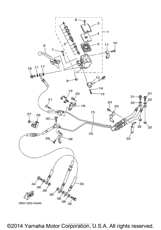 XT1200Z Главный тормозной цилиндр