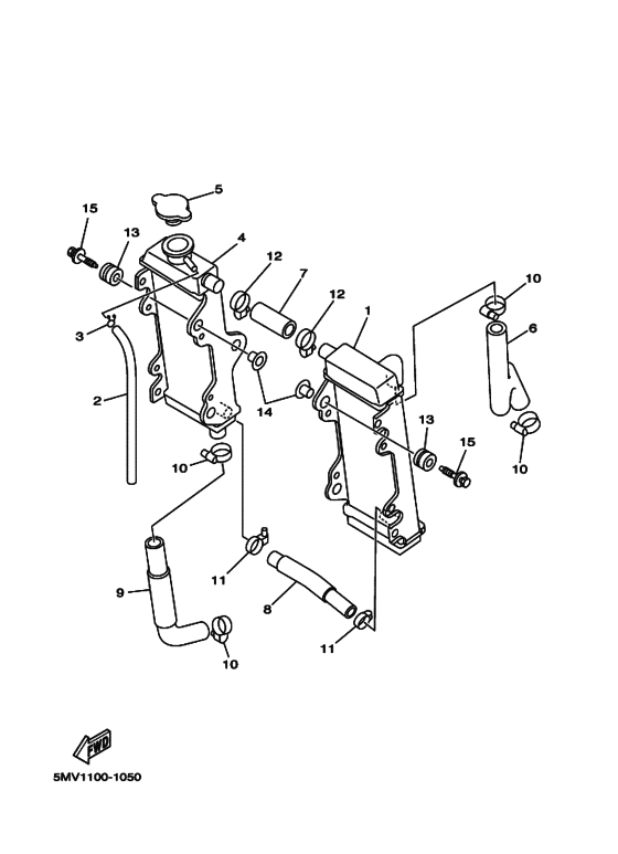 YZ125 YZ125N Радиатор и шланг