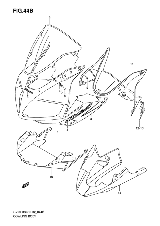 Cowling body