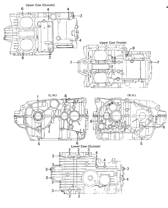 Crankcase bolt & stud pattern