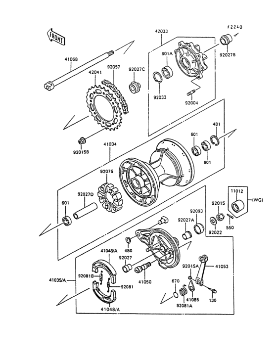 Rear hub(1/2)
