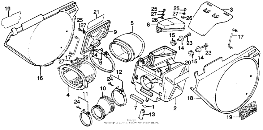 Air cleaner + side cover