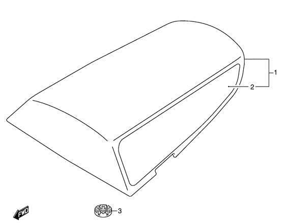 GSX-R750 Seat tail box