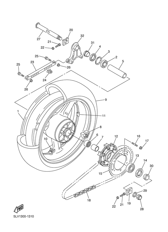 FZS1000 Переднее колесо