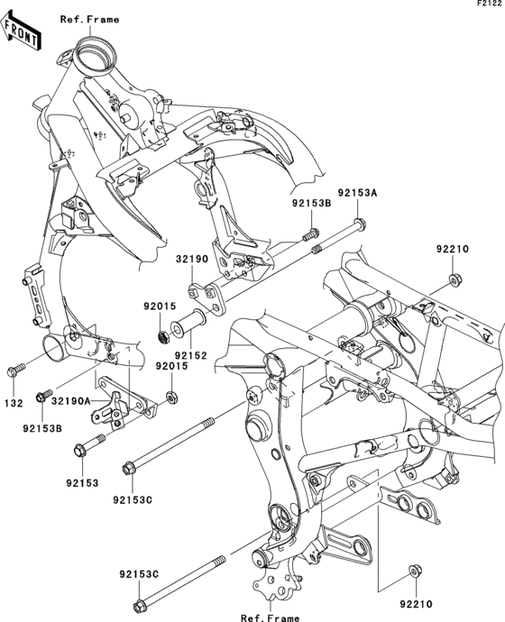 ER650 Крепление двигателя