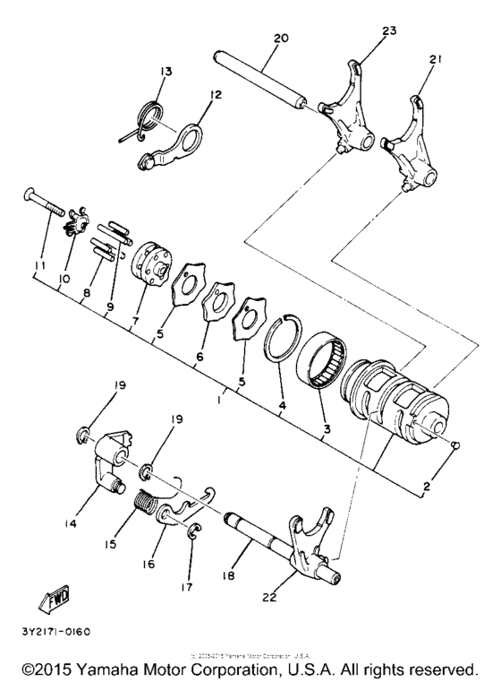 Shift cam - fork