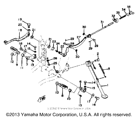 Stand - footrest - brake pedal