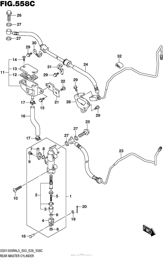 Rear Master Cylinder (Gsx1300Ral5 E33)