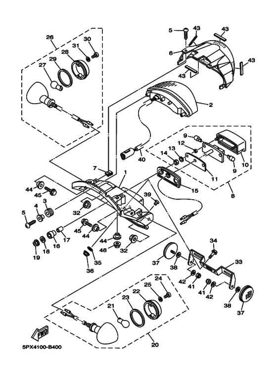 Taillight unit ass`y