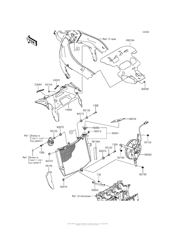 ZX636 Радиатор