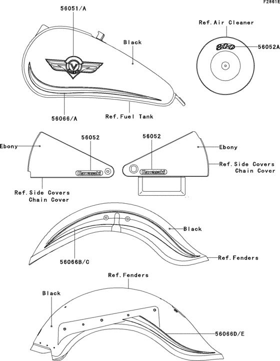 VN800 Decals(black)(vn800-b8)