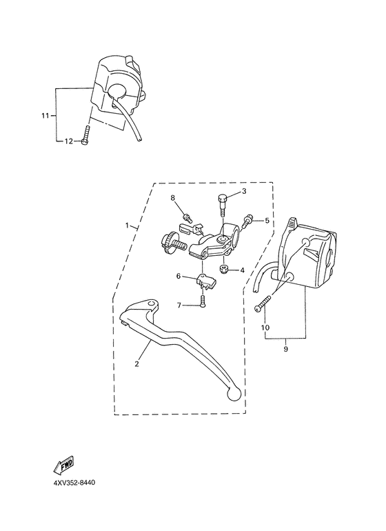 Handle switch. lever