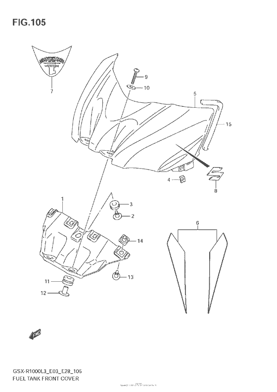 Fuel Tank Front Cover (Gsx-R1000Zl3 E03)