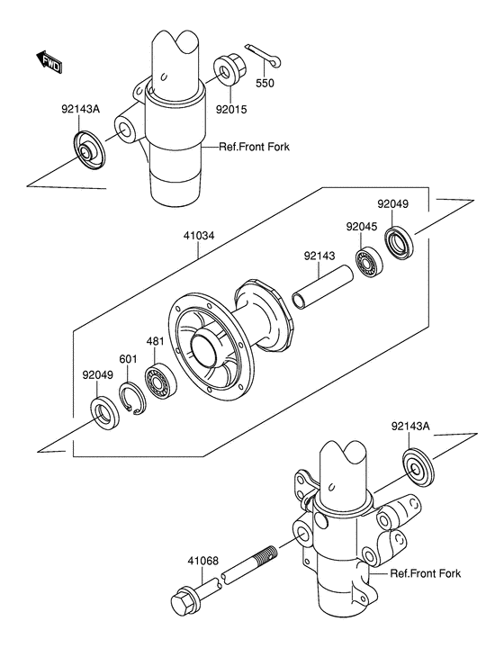 RM100 Передняя втулка